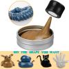 Arfun 2 Pack Magnetic Slime Putty with Magnet, Soft Magic Slime Hand Putty Stress Relief Thinking Educational Toy with Upgraded Magnet Christmas Birthday Gifts for Kids Adults(Blue, Gold) view 4