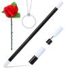 Aichiyu Magician Costume Accessories for Men Women Halloween Pretend Play Dress Up Kit Magician Hat Wand White Gloves Magic Tricks (A) view 2