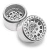 RC-Hub 4Pcs Aluminum Alloy 1.9" Beadlock Wheel Rims for 1/10 Axial SCX10 D90 TRX-4 CC01 RC Crawler Car (Mattee Sliver) view 3