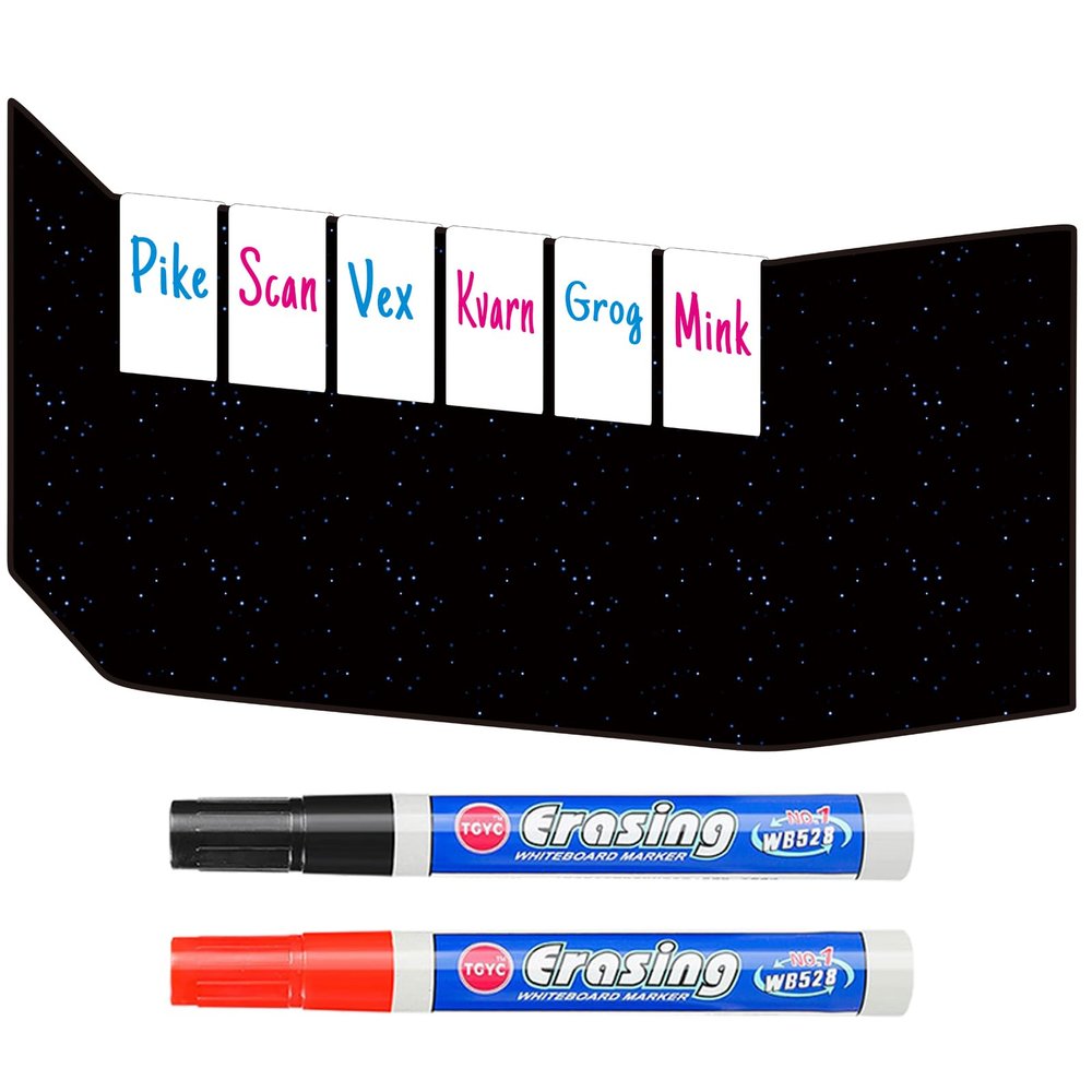 Aizesuro Acrylic Erasable Screen Top Initiative Trackers 6PCS for DND, Other Tabletop RPG (White 6pcs)