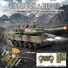 Supdex 1/24 RC Battle Tank Set, Remote Control USA M1A2 and Ger Leopard II Army Toy That Shoots for Kids and Adults, 2.4G Tank Model Toy for Boys Age 6+ Year Old with Sound Effects, Lights and Smoke view 4