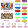 60s Party Decorations Groovy Hippie Balloons Decorations 60s Backdrop Tablecloth Balloons Kit Tie Dye Peace and Love Sign for Birthday Party Carnival Hippie Theme Groovy Decor view 2