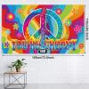 60s Party Decorations Groovy Hippie Balloons Decorations 60s Backdrop Tablecloth Balloons Kit Tie Dye Peace and Love Sign for Birthday Party Carnival Hippie Theme Groovy Decor view 3