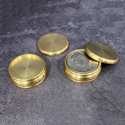 Okito & Boston Box Set (Half Dollar Size) Magic Trick Coin Appear Vanish Magic Magician Close up Illusion Gimmick Prop Mentalism