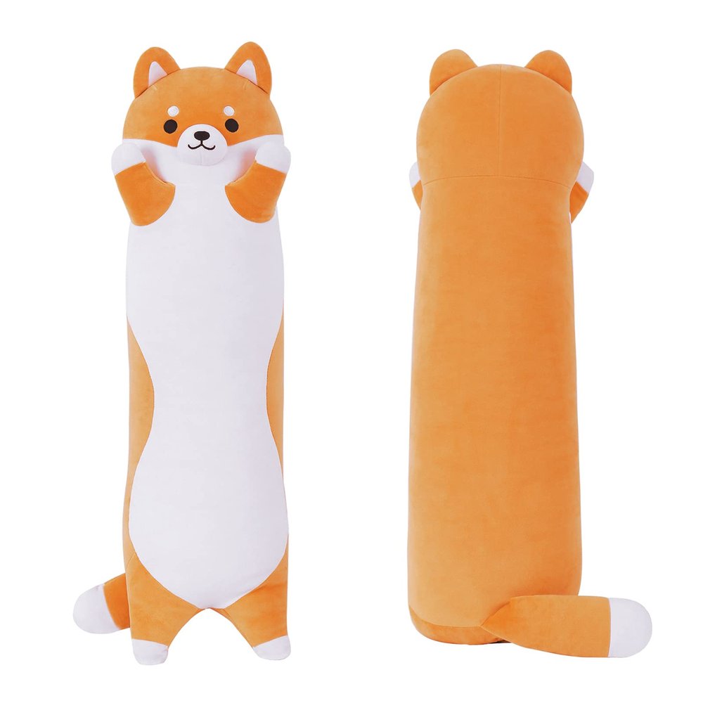 36 Inch Shiba Inu Dog Stuffed Animal, Big Akita Dog Plush Toy, Long Corgi Body Pillow for Bed Decor, Cute Plushies Birthday Gift for Thanksgiving, Birthday, Christmas