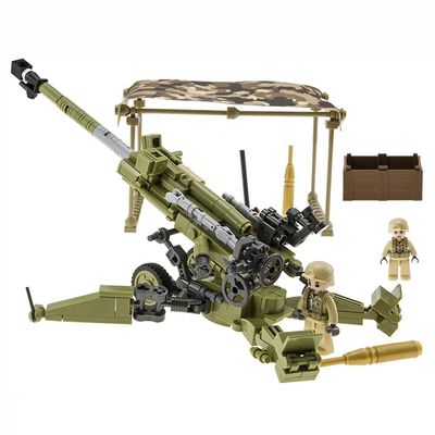 2022 New Anti-Tank Gun, Military Brick Sets, Army Series Building Block with 2 Soldiers Figures (258 Pieces)