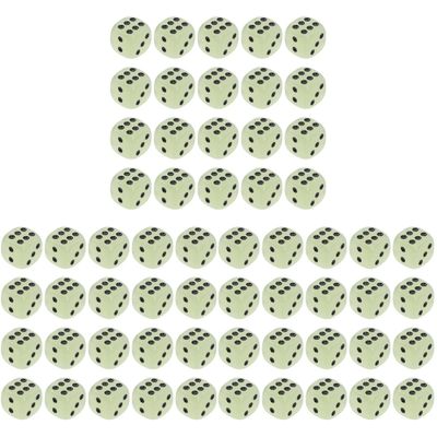 OSALADI 60pcs Six-Sided Dice for Ktv Entertainment Glow Dark Gaming Props for Parties and Boys and Girls Learning Activities and Lightweight Design