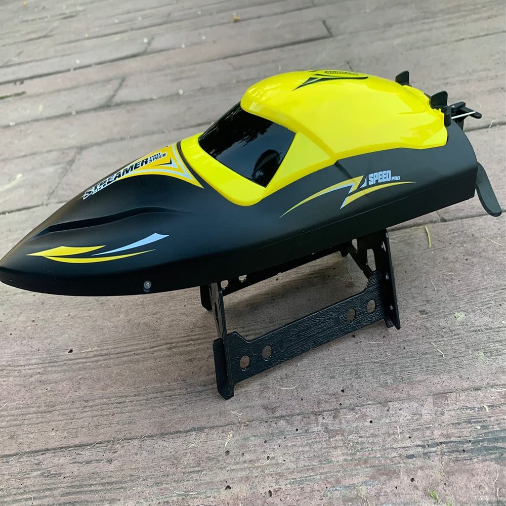 Ssccgym RTF RTR Large Remote Control Speed Boat 35-55km/h 3S Battery for Adults RC Brushless Submarine Watercraft 30-35km/h+ on Lake Pool Sea (Yellow)