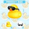 150 Pcs Yellow Mini Rubber Ducks in Bulk with 150 Pcs Sunglasses Christmas Duck Gifts Small Mini Bath Toys Float Pool Bulk Toys for Baby Shower Birthday Party Christmas Stocking Stuffers view 2