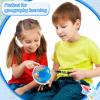 Henoyso 12 Pcs World Globe for Kids Learning 3.4 Inches Mini Rotating World Map Globe with Stand for Kids Educational Desk Classroom Decorative for Geography Table Decor, Blue view 4