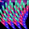 SHQDD 100PCS LED Foam Sticks, Foam Light Up Sticks with 3 Modes Colorful Flashing, Glow in Dark Party Supplies, Glow Stick Bulk Party Pack for Wedding, Raves, Concert, Camping, Sporting Events, Pool view 1
