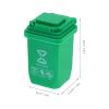 5pcs Dollhouse Mini Trash, Miniature Wheelie Bin Garbage Cans Sorting Garbage Bin Model for 1: 12 Scale Life Scene view 2
