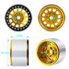 RCLIONS 4PCS Aluminum 1.9" Beadlock Wheels Rims 35mm Width Upgrade for Axial SCX10 II, SCX10 III, TRX4 1/10th RC Crawler Car Parts (Gold) view 2