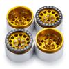 RCLIONS 4PCS Aluminum 1.9" Beadlock Wheels Rims 35mm Width Upgrade for Axial SCX10 II, SCX10 III, TRX4 1/10th RC Crawler Car Parts (Gold) view 4
