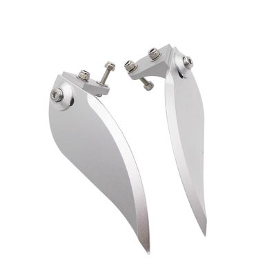 1Pair 92 * 33mm Racing Boat Turn Fins CNC Metal Aluminum Alloy for Gasoline Nitro RC Boat Speed Mono VEE Oval Racing Boat