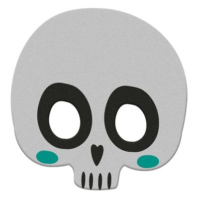 Folat 67987 Skeleton Carnival Halloween Parties and Carnival Parties Face Mask Skull White