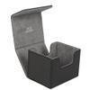 AEGIS GUARDIAN Card Deck Box for MTG, Commander Deck Box Hold 120+ Sleeved Cards, Leather Strong Magnet Card Deck Case Holder for Magic Cards TCG CCG, Black view 1
