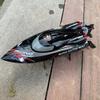 Ssccgym RTF RTR Large Remote Control Speed Boat 3S Battery RC Brushless Submarine Watercraft 35-55km/h with LED Lights for Adults on Lake Pool Sea (Black Brushless with LED) view 1