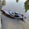 Ssccgym RTF RTR Large Remote Control Speed Boat 3S Battery RC Brushless Submarine Watercraft 35-55km/h with LED Lights for Adults on Lake Pool Sea (Black Brushless with LED) view 4
