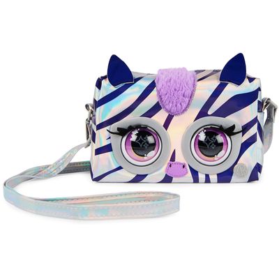 Purse Pets, Metallic Mood Rebel Stripez, Interactive Pet Toy & Crossbody Kids Purse, over 30 Sounds & Reactions, Shoulder Bag for Girls, Tween Gifts