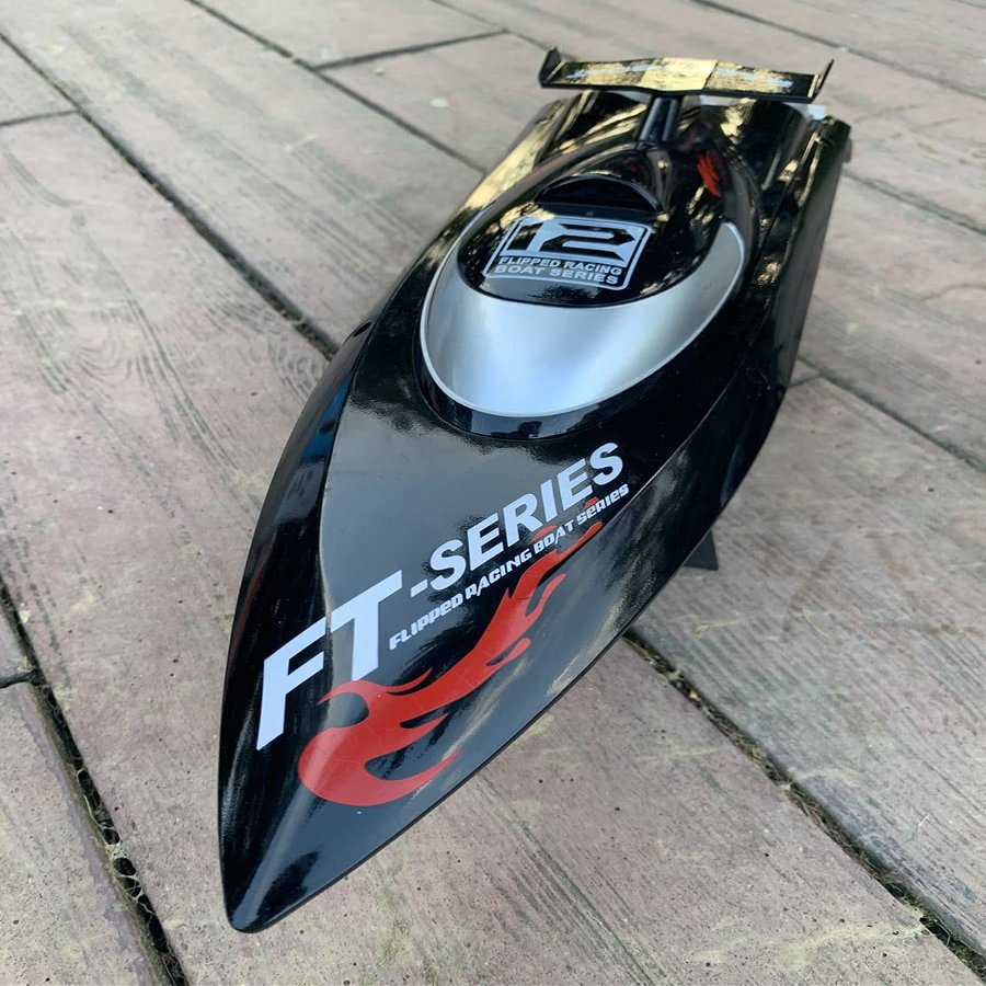 Ssccgym RTF RTR Large Remote Control Speed Boat 3S Battery RC Brushless Submarine Watercraft 35-55km/h with LED Lights for Adults on Lake Pool Sea (Black Brushless)