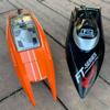 Ssccgym RTF RTR Large Remote Control Speed Boat 3S Battery RC Brushless Submarine Watercraft 35-55km/h with LED Lights for Adults on Lake Pool Sea (Black Brushless) view 3