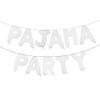 16 inch Pajama Party Balloons Banner Girls Sleepover Birthday Party Decoration Slumber Parites Banner Colorful Balloons Backdrop (PAJAMA PARTY White) view 1