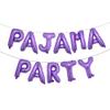 16 inch Pajama Party Balloons Banner Girls Sleepover Birthday Party Decoration Slumber Parites Banner Colorful Balloons Backdrop (PAJAMA PARTY Purple) view 1