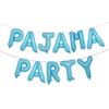 16 inch Pajama Party Balloons Banner Girls Sleepover Birthday Party Decoration Slumber Parites Banner Colorful Balloons Backdrop (PAJAMA PARTY Light Blue) view 1