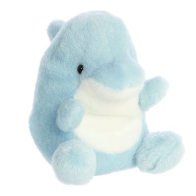 Aurora Adorable Palm Pals Clicks Dolphin Stuffed Animal - Fun Collectible Plush for Kids and Adult Collectors - Perfect for Decorating Rooms and Birthday Gifts - Blue 5.5 Inches