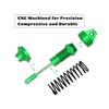 Aluminum Front&Rear Shocks Absorber Assembled for 1/10 Slash 4x4 4WD 2WD Rustler VXL Stampede RC Car Upgrade Part 4PCS/set (Green) view 3