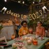 New Years Eve Party Supplies 2023 Gold Glitter Cheers to 2023 Banner Happy New Year Eyeglasses Decorations 2023 view 2
