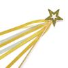 Lovelyshop Yellow Crystal Metal Star Fairy Gold Plated Wand with Ribbon for Girls Halloween Decorations view 1