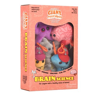 GIANT MICROBES Brain Science Themed Gift Box, Brain Gifts, Neurology, Psychology Gifts, Plush Keychain, Therapist Gift, Bag Charms, Mental Health Awareness, TBI Awareness