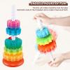 JUXUE Baby Spinning Stacking Toys for Toddlers 1-3, Rainbow Ring Stacker Montessori Toys for Babies 6-12 Months, 1 2 3 One Year Old Girl Boy Christmas Birthday Gifts, Autism Sensory Learning Toy view 4