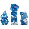 Gate Keeper Games & Dice Halfsies Dice: Glitter Edition - Blue - 7 Piece Dice Set, Gate Keeper Games view 1