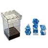 Gate Keeper Games & Dice Halfsies Dice: Glitter Edition - Blue - 7 Piece Dice Set, Gate Keeper Games view 3