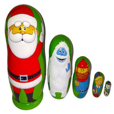 Christmas Reindeer Nesting Doll