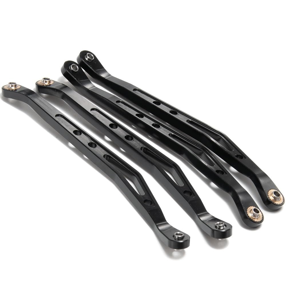 Greendhat RC Car Upper and Lower Suspension Shift Link Rod Linkage for 1/10 AXIAL Wraith 90018 Metal Link Rod Upgrade Parts ( Color : Upper Black )