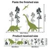 DTLIFEK Green Dinosaur Vinyl Wall Decals, 2 Sheets, Giant Tree Decoration for Kids Teens Bedroom Living Room Nursery Playroom Decor view 2