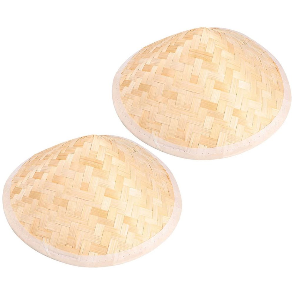 Ciieeo 2pcs Japan Samurai Cosplay Swordsman Hat Asian hat Straw Cosplay Knight