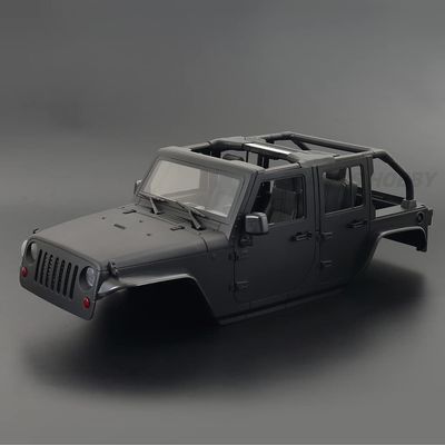 Greendhat 1:10 Scale 313mm Wheelbase Wrangler Rubicon Convertible Hard Body Kit for 1/10 RC CrawlerTraxxas TRX4 Axial SCX10 Redcat GEN8 ( Color : Matte Black )