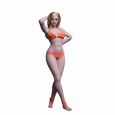 1/6 Scale Female Body,12inch Super Flexible Narrow Shoulders Medium Bust Female Seamless Action Figure Body Collection (S32A Pale Skin)