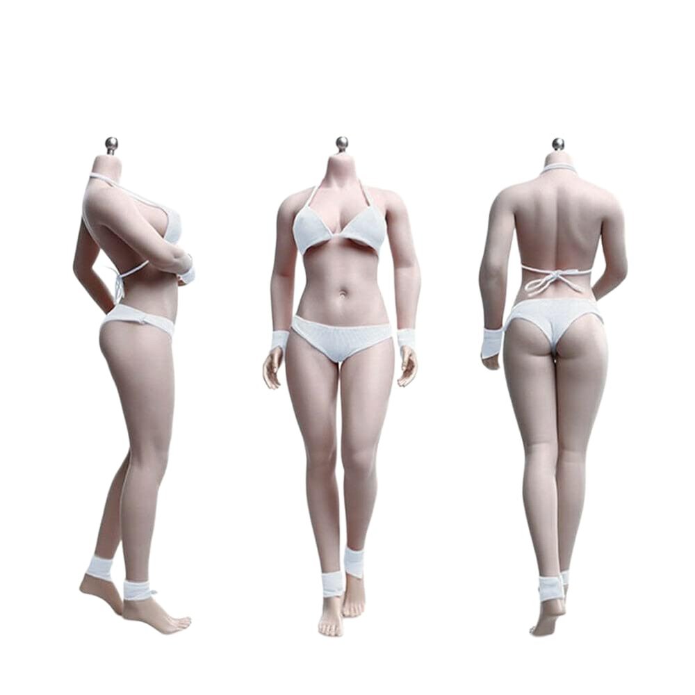 1/6 Scale Female Body,12inch Super Flexible Medium Bust Plump Body Shape Female Seamless Action Figure Body Collection (S29B Suntan Skin)