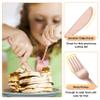 12-Piece Copper Kids Silverware, E-far Stainless Steel Toddler Kids Utensils Safe for Preschooler/Children, Includes 4 Forks 4 Spoons 4 Knife, Slimline Look & Small Size, Rust Free view 4