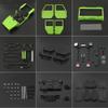 1:10 Scale 313mm Wheelbase Wrangler Rubicon Convertible Hard Body Kit for 1/10 RC CrawlerTraxxas TRX4 Axial SCX10 Redcat GEN8 ( Color : Olive Green ) view 3