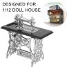 Agatige Miniature Sewing Machine, 1/12 Dollhouse Sewing Machine Furniture for 1/12 Doll House Decoration Accessory(#1) view 3