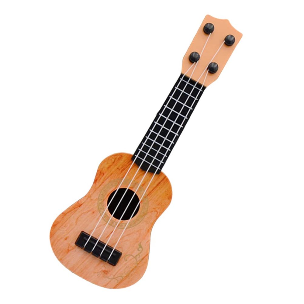 STOBOK Boys and Girls Plastic Ukulele Toy 10 Inch Musical Instrument for Beginners 4 Strings for Hand-eye Coordination Fun Music Learning for Toddlers