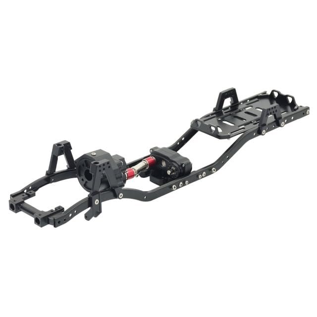 Greendhat SCX10 Metal Chassis Frame kit 313mm Wheelbase with Prefixal Planetary Gearbox Portal Axle for 1/10 RC Crawler Off Road Truck ( Color : Frame Chassis )