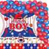 Baseball Baby Shower Decorations for Boy, It's A Boy Backdrop Balloon Arch Kit - Sports Theme Glitter Welcome Baby Cake Topper, Cupcake Toppers, Baseball Party Tablecloth Set view 1